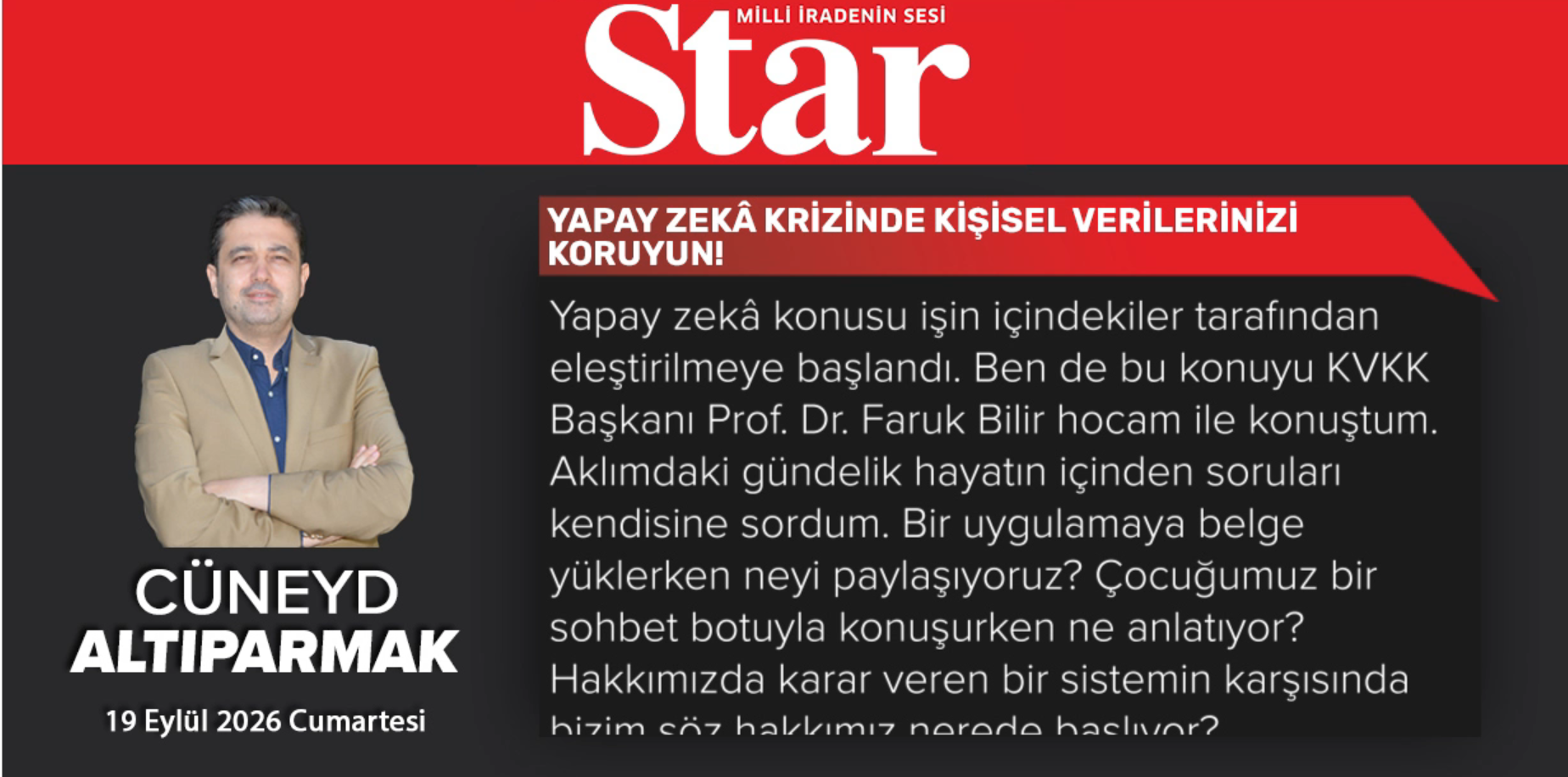 Yapay zekâ krizinde kişisel verilerinizi koruyun!