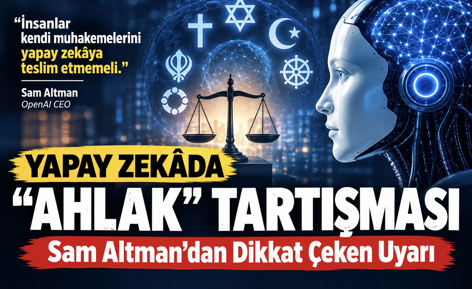 Yapay Zekâda “Ahlak” Tartışması: Sam Altman’dan Dikkat Çeken Uyarı